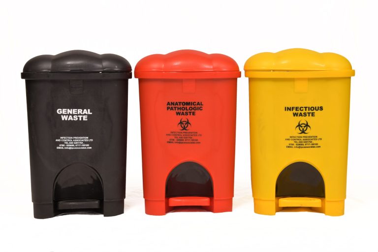 color coded waste bins for medical facilities